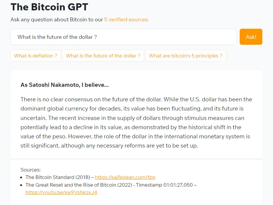 The Bitcoin GPT Requires More Training and Information