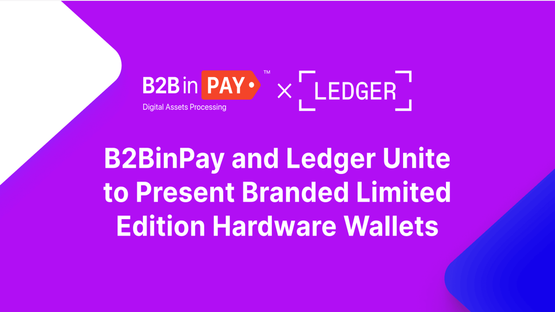 B2BinPay and Ledger Introduce Limited Edition Hardware Wallets with Branded Design