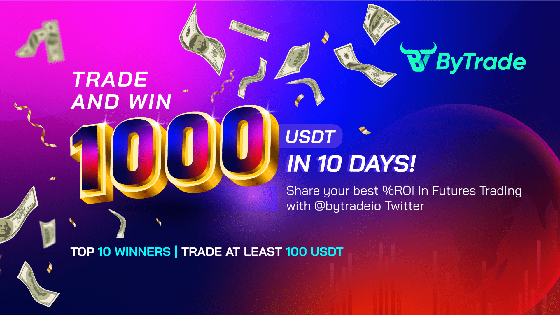 ByTrade to Give Away 1,000 USDT to Top10 Futures Traders in 10 Days