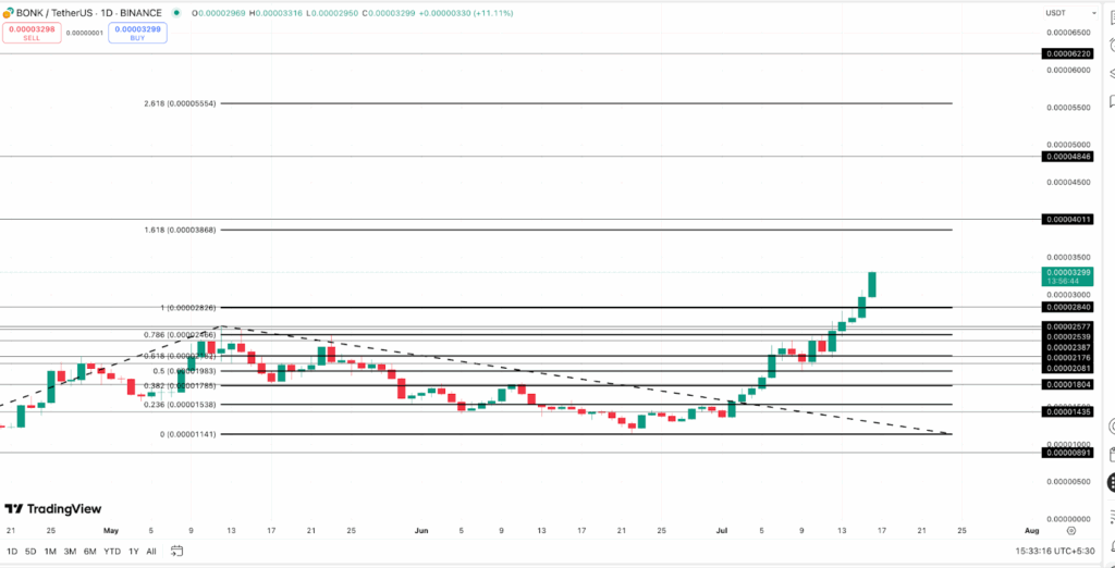 BONK rally- Source: TradingView