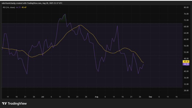 Bitcoin RSI Pushes for a Moving Average Crossing | Source: TradingView