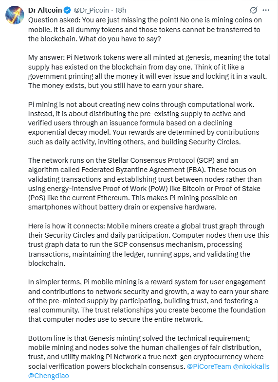 Pi Network Q&A | Source: Dr Altcoin