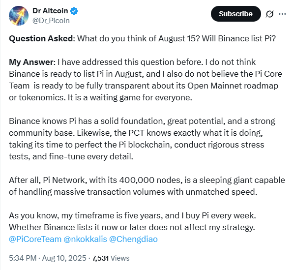 Pi Network Q&A | Source: Dr Altcoin
