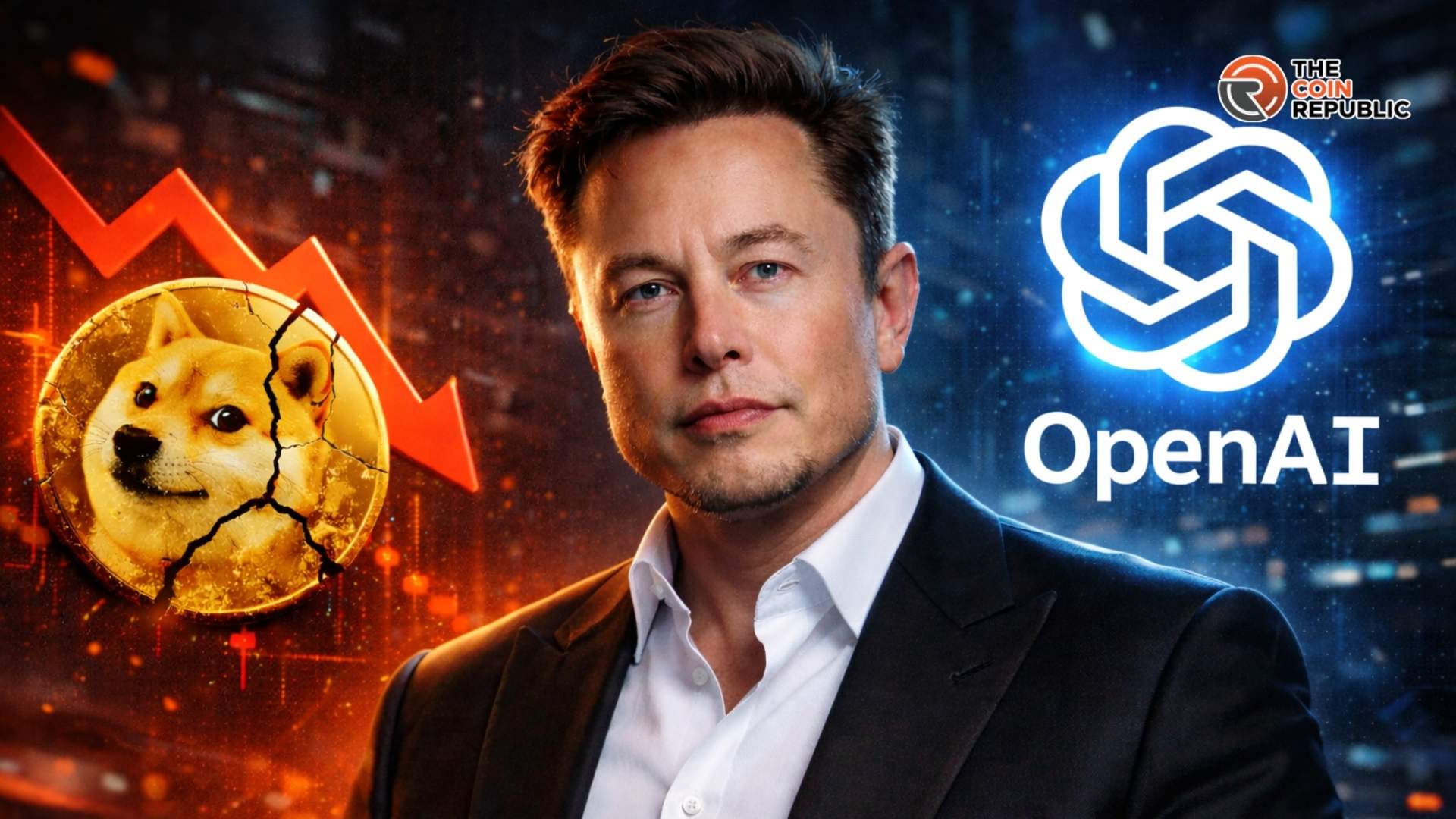 Цена Dogecoin падает, поскольку юридическая битва между Элоном Маском и OpenAI переходит в судебное разбирательство