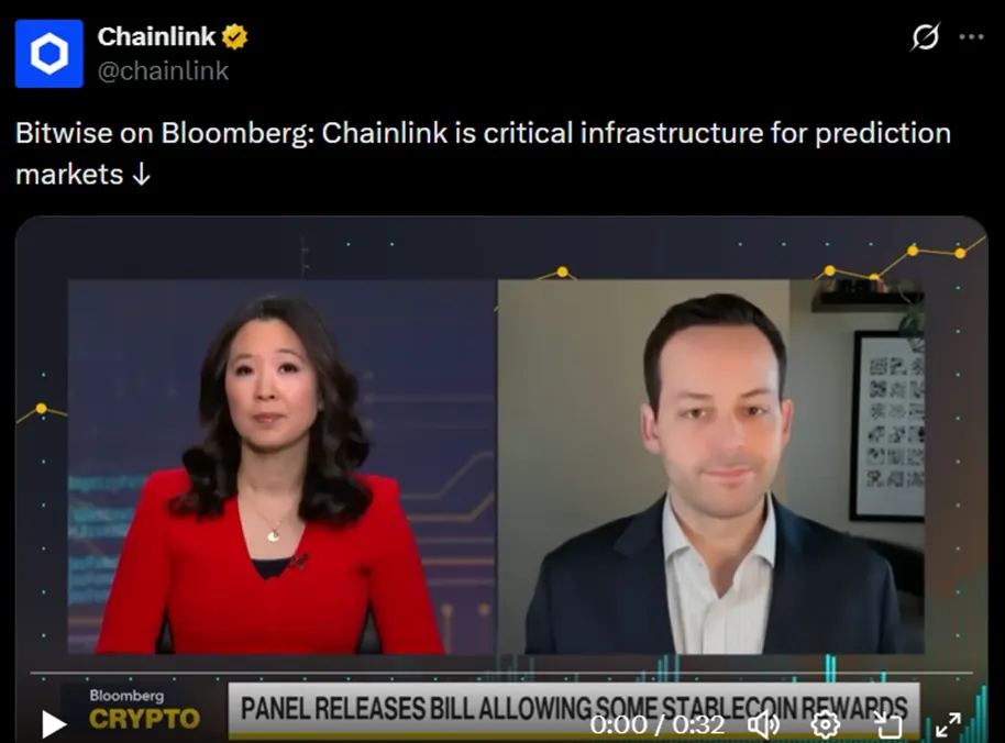 Bitwise Head of Research on Chainlink's Critical Role