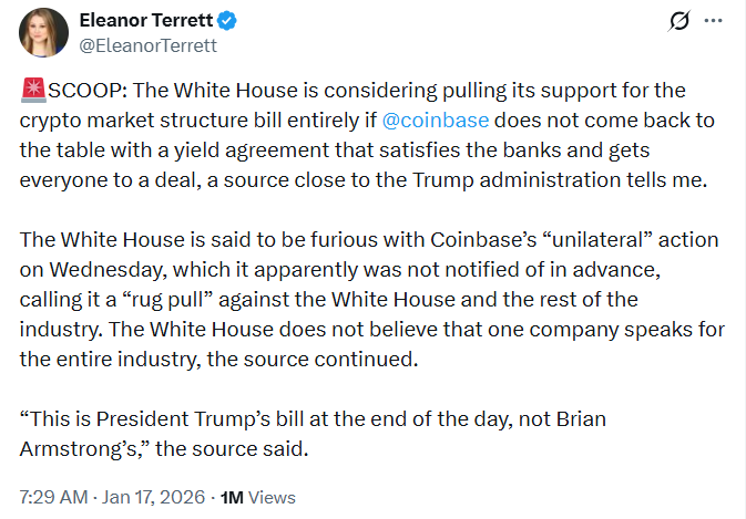 The White House May Pull Its Crypto Bill Support