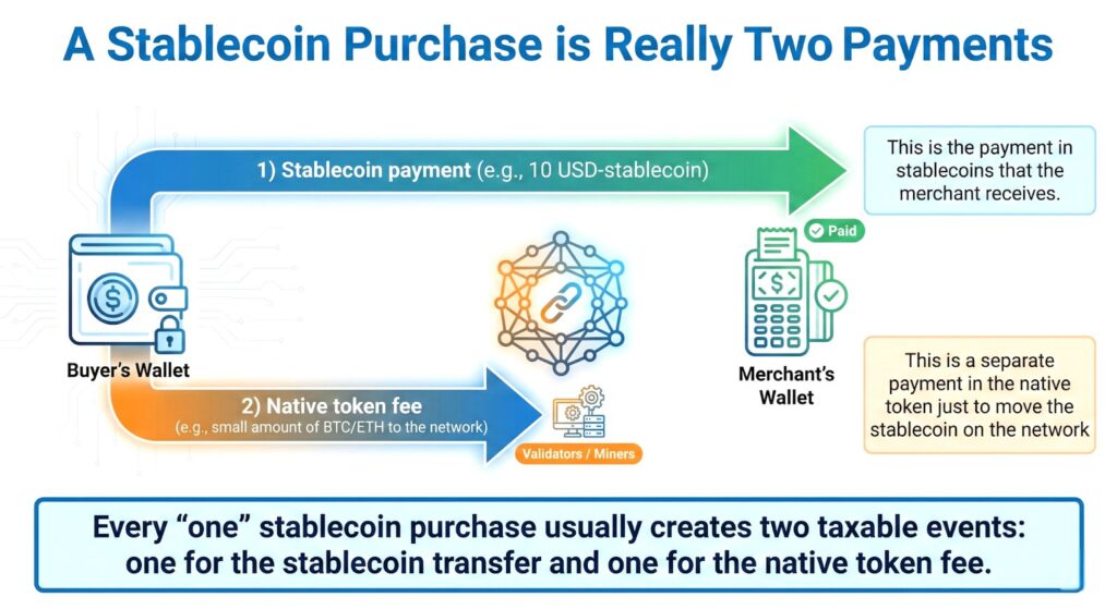 Stablecoin Tax Events Illustration | Source: Bitcoin Policy Institute