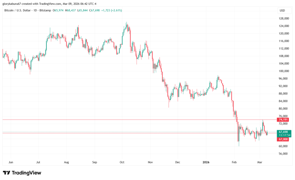 Bitcoin Price Daily Chart | Source: TradingView