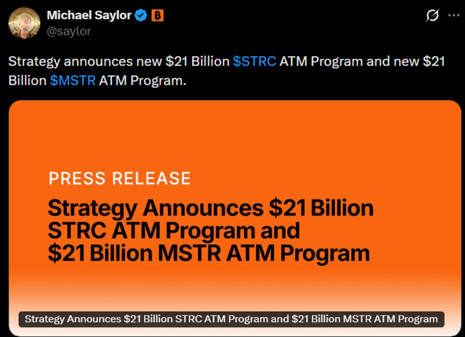 MicroStrategy Announces Mega Equities Offering | Source: MicroStrategy