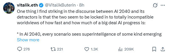 Artificial Intelligence Outlook | Source: Vitalik Buterin