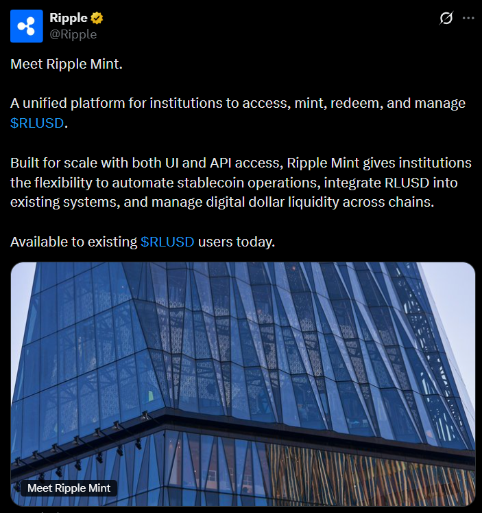 Ripple Mint Update | Source: X