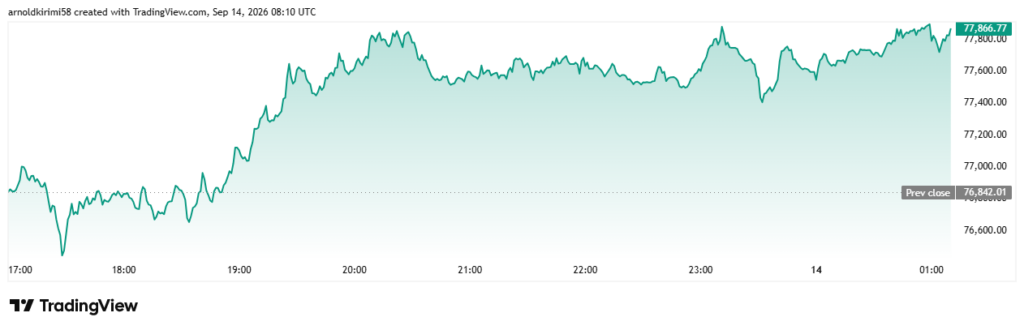 Price of Bitcoin | Source: TradingView